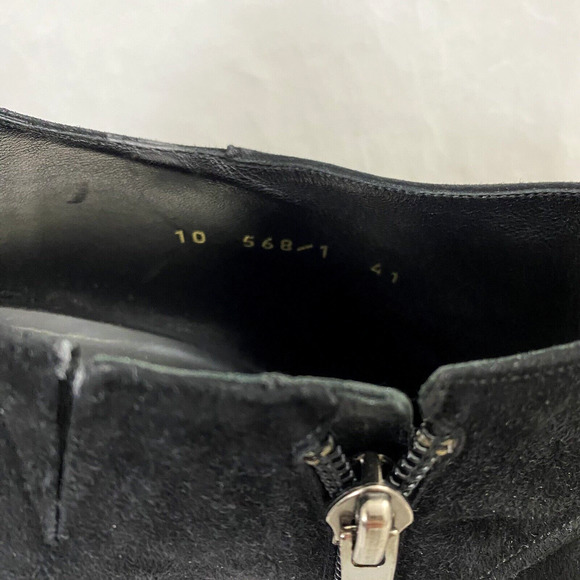 Barbara Bui Platform Pump Boot Bootie Black Platform Pleated Slim Heel Z… - Picture 10 of 12